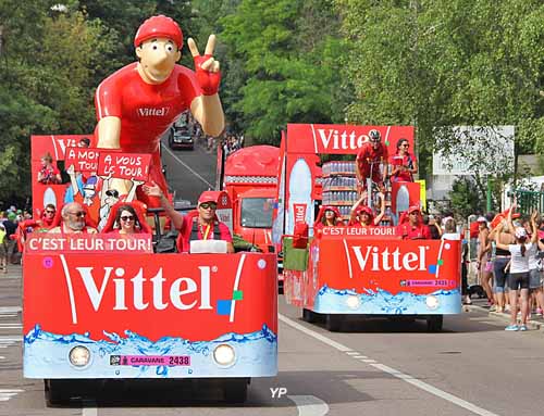 Vittel, caravane publicitaire du Tour de France 2016