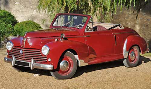 Cabriolet Peugeot 203 (doc. Aguttes)