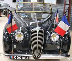 Delahaye 148 L décapotable de parade du général Delattre de Tassigny